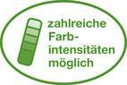 Zahlreiche Farbintensitäten möglich