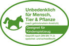 Unbedenklich für Mensch, Tier und Pflanze (nach getrocknetem Anstrich) - Geeignet für Kinderspielzeug - Geprüft nach DIN EN 71.3; speichel- und schweißecht