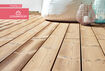 Osmo Thermowood Pine decking with a brushed surface